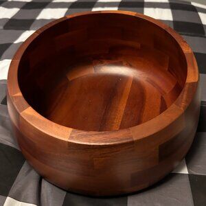 Michael Graves Design American huge wooden bowl 12" x 6" Asymmetrical Amazaing